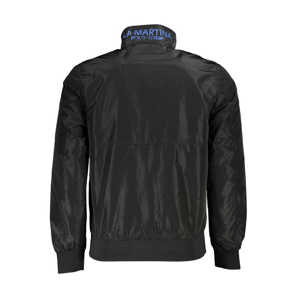 La Martina Black Polyester Men Jacket