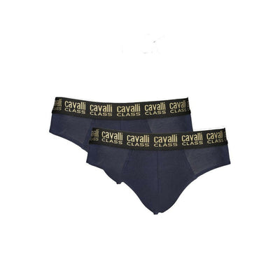 Cavalli Class Blue Cotton Mens Underwear