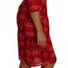 Dolce & Gabbana Elegant Floral Crochet Knee-Length Dress