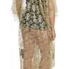 Dolce & Gabbana Golden Floral Lace Kaftan Sundress