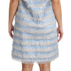 Dolce & Gabbana Elegant Light Blue Fringe Shift Dress