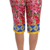 Dolce & Gabbana Multicolor Floral Silk Capri Pants