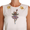 Dolce & Gabbana Enchanted Crystal-Embellished Silk Blouse