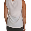 Dolce & Gabbana Elegant Sleeveless White Silk Blouse Top