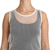 Dolce & Gabbana Elegant White Sheer Sleeveless Top