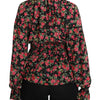 Dolce & Gabbana Elegant Black Floral Silk Shirt