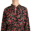 Dolce & Gabbana Elegant Black Floral Silk Shirt