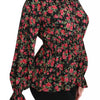 Dolce & Gabbana Elegant Black Floral Silk Shirt