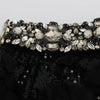 Dolce & Gabbana Crystal Sequined Silk High Waist Shorts