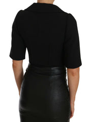 Dolce & Gabbana Elegant Black Cropped Wool Blazer