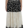 Dolce & Gabbana Elegant Floral Lace Cap Sleeve Maxi Dress