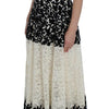 Dolce & Gabbana Elegant Floral Lace Cap Sleeve Maxi Dress