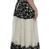 Dolce & Gabbana Elegant Floral Lace Cap Sleeve Maxi Dress