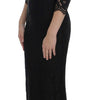 Dolce & Gabbana Elegant Black Floral Lace Maxi Dress