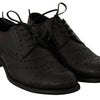 Dolce & Gabbana Elegant Bordeaux Wingtip Derby Dress Shoes