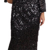 Dolce & Gabbana Sequined Shift Midi Dress – Timeless Elegance