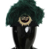 Dolce & Gabbana Elegant Emerald Cashmere Cloche Cap