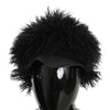 Dolce & Gabbana Chic Black Gatsby Cap in Tibet Lamb Fur