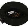 Dolce & Gabbana Elegant Black Leather Cloche Cap