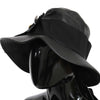 Dolce & Gabbana Elegant Black Leather Cloche Cap