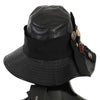 Dolce & Gabbana Elegant Black Leather Cloche Cap