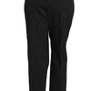 Dolce & Gabbana Elegant Black Pinstripe Dress Pants