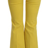 Dolce & Gabbana Chic Yellow Flare Pants for Elegant Evenings