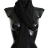 Dolce & Gabbana Elegant Black Wool Blend Scarf