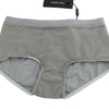 Dolce & Gabbana Shimmering Silver Stretch Cotton Underwear