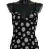 Dolce & Gabbana Elegant Black Daisy Floral Lace Chemise Dress